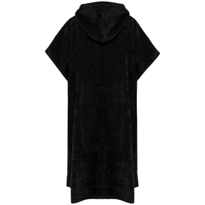 Unisex hooded towelling poncho